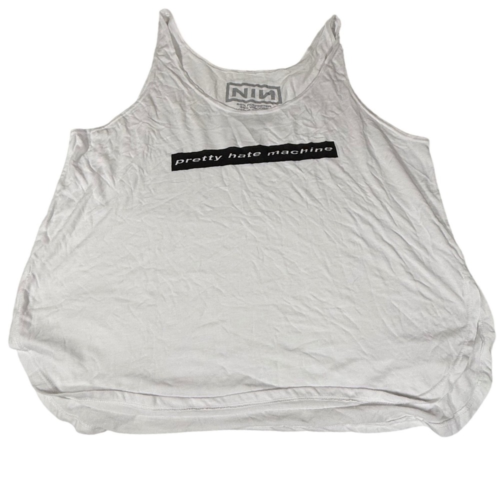 Nine Inch Nails Pretty Hate Machine Graphic Tank Top White Large Industrial Rock
